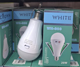 چراغ شارژی آویز WHITE مدل WH-803 ، نور مهتابی ۲۰ وات