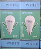 چراغ شارژی آویز WHITE مدل WH-803 ، نور مهتابی ۲۰ وات