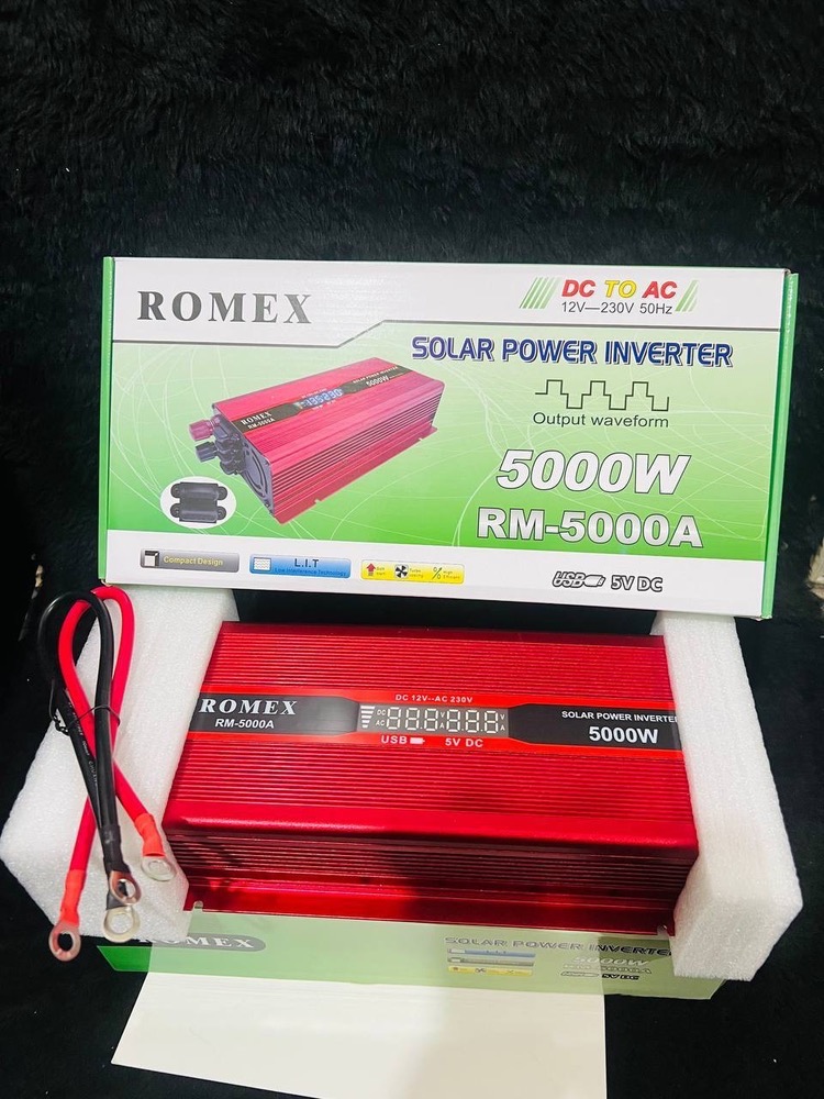 اینورتر و مبدل برق 5000 وات رومکس (ROMEX) مدل RM-5000A - صفحه نمایش دیجیتال با 4 فیوز بیرونی (جنس بسیار باکیفیت)