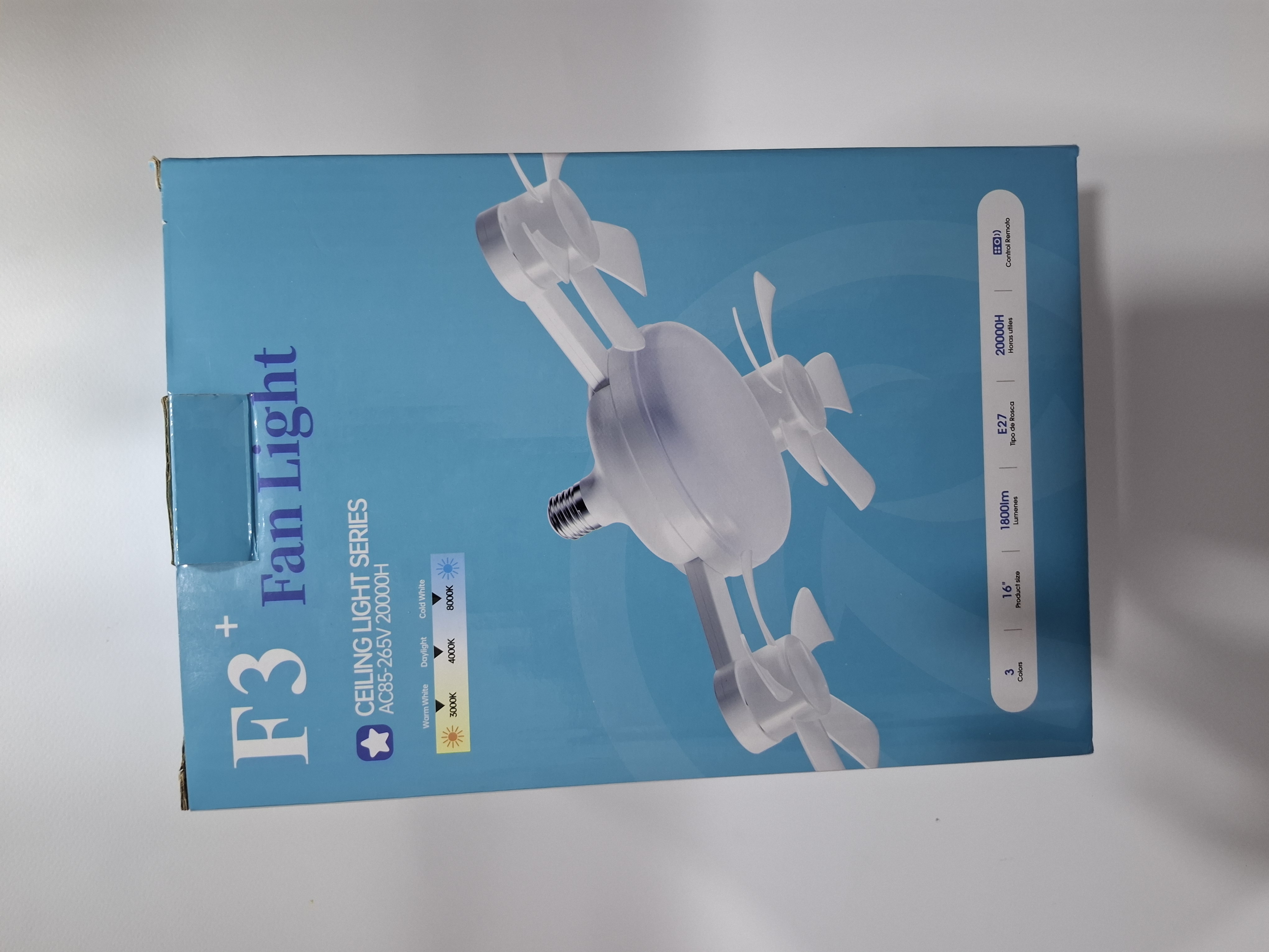 چراغ سقفی و پنکه چند منظوره کنترلی مدل +F3 (مدل ۱۸ اینچ / ۴۵ سانتی‌متر)