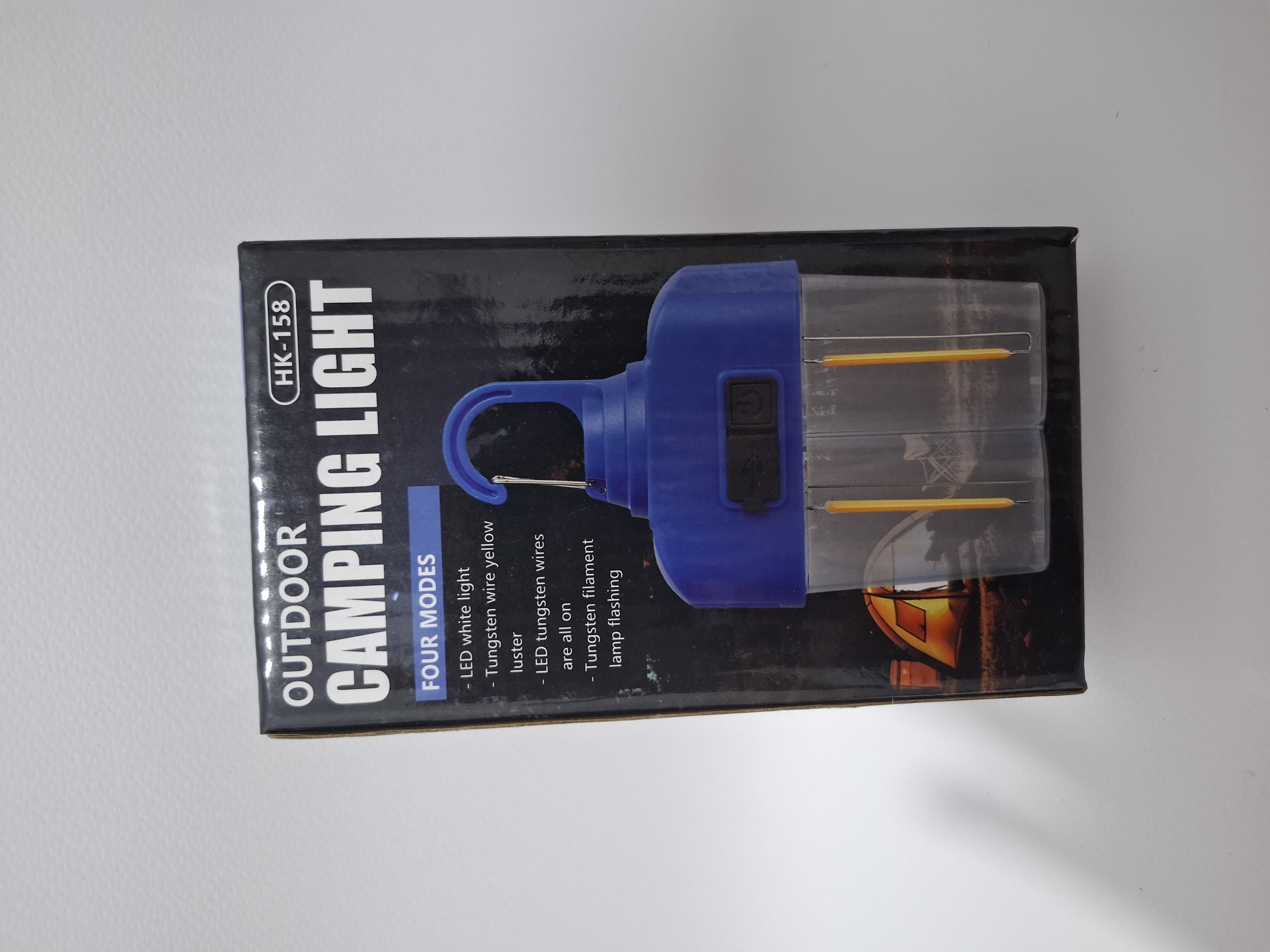 ​چراغ آویز کمپینگ شارژی مدل HK-158 دو کاره (LED و تنگستن)