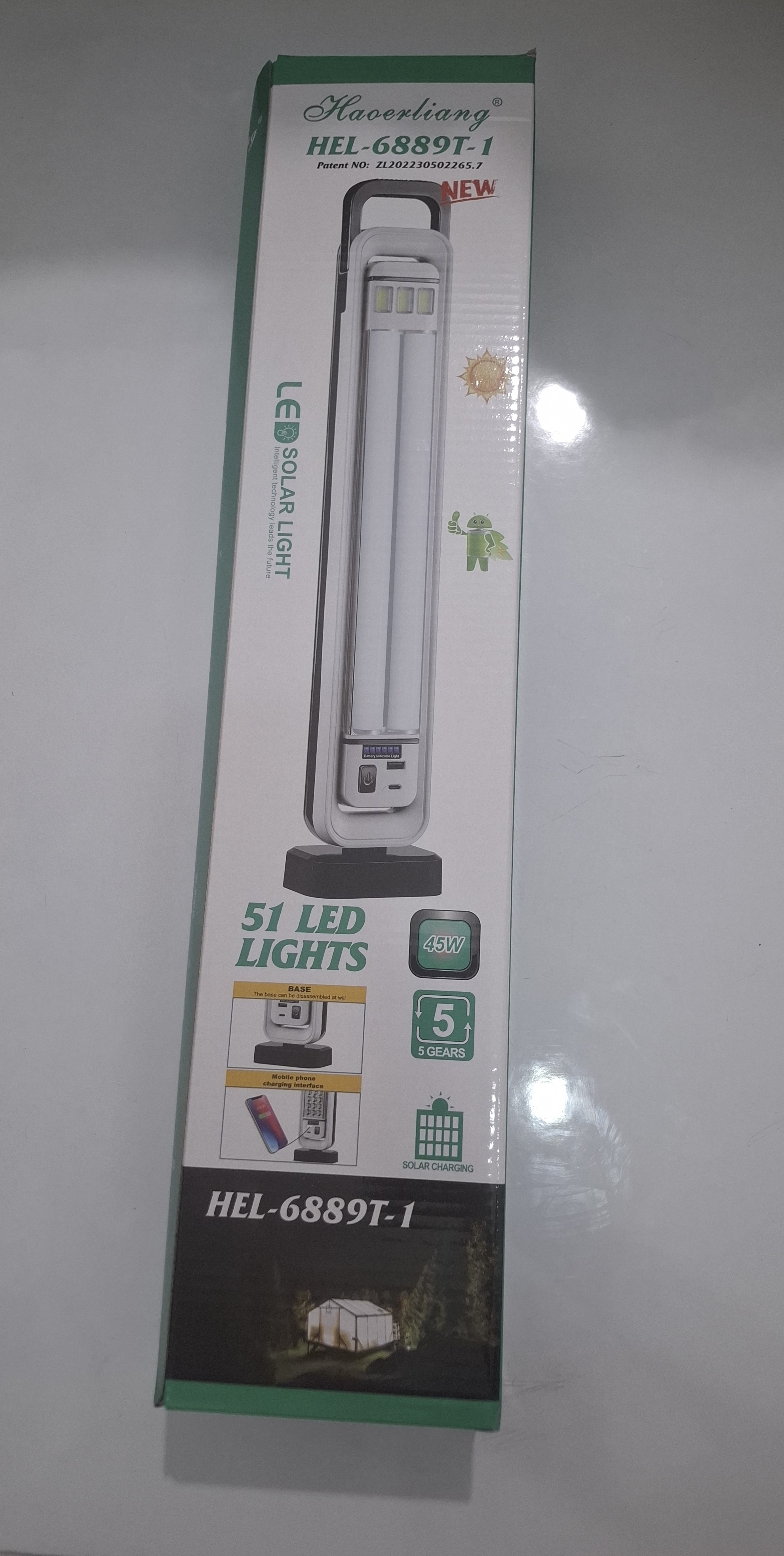 چراغ اضطراری و کمپینگ خورشیدی Haoerliang مدل HEL-6889T