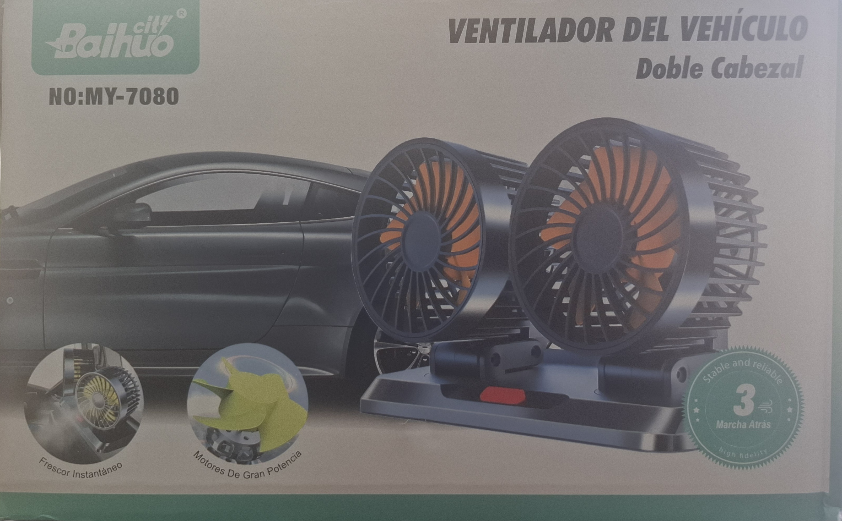 پنکه دو قلو خودرو Baihuo City مدل MY-7080 (F301-2)