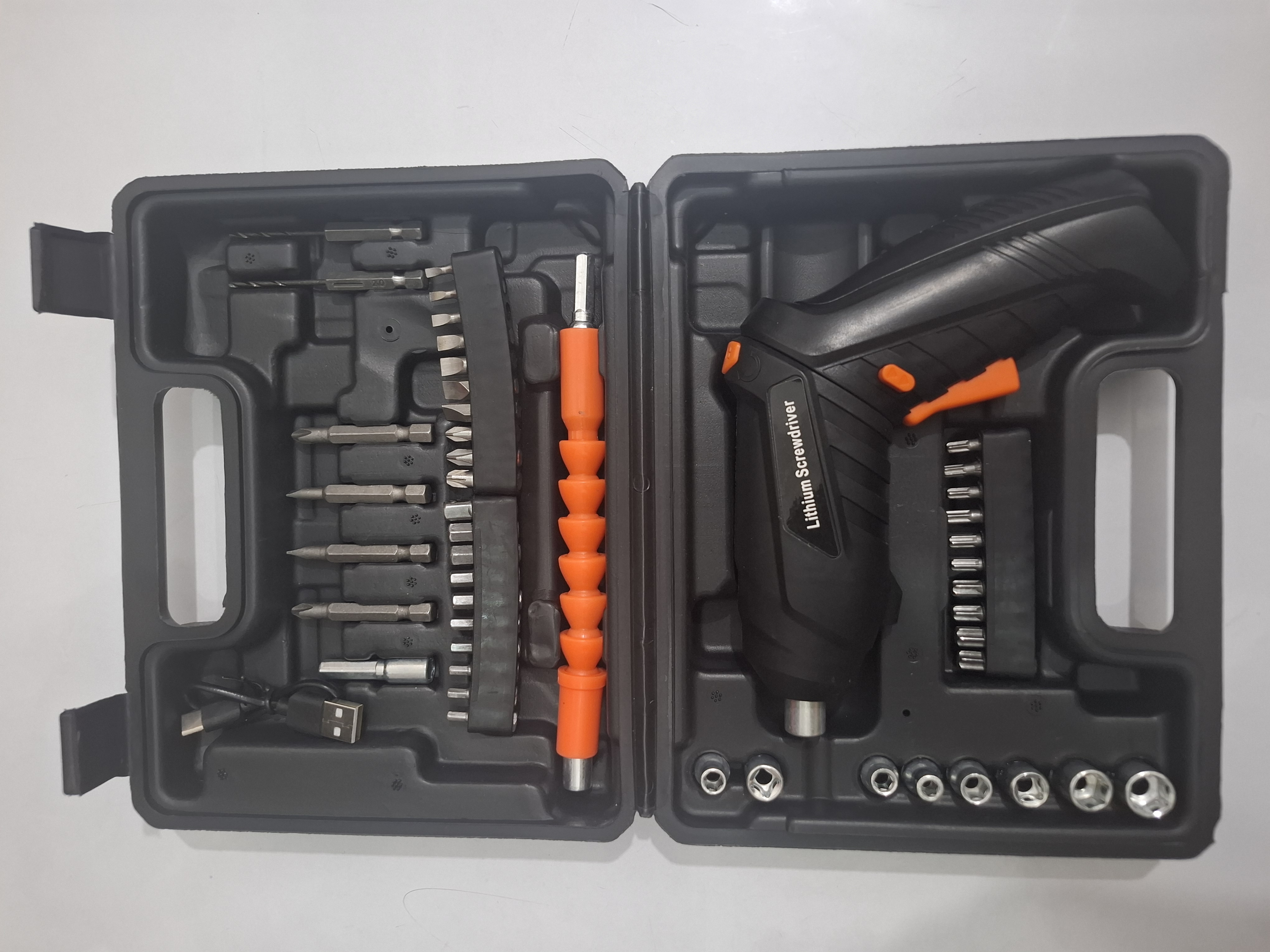 پیچ گوشتی شارژی لیتیومی به همراه مجموعه ۴۷ عددی سری و متعلقات (Lithium Screwdriver) ​م