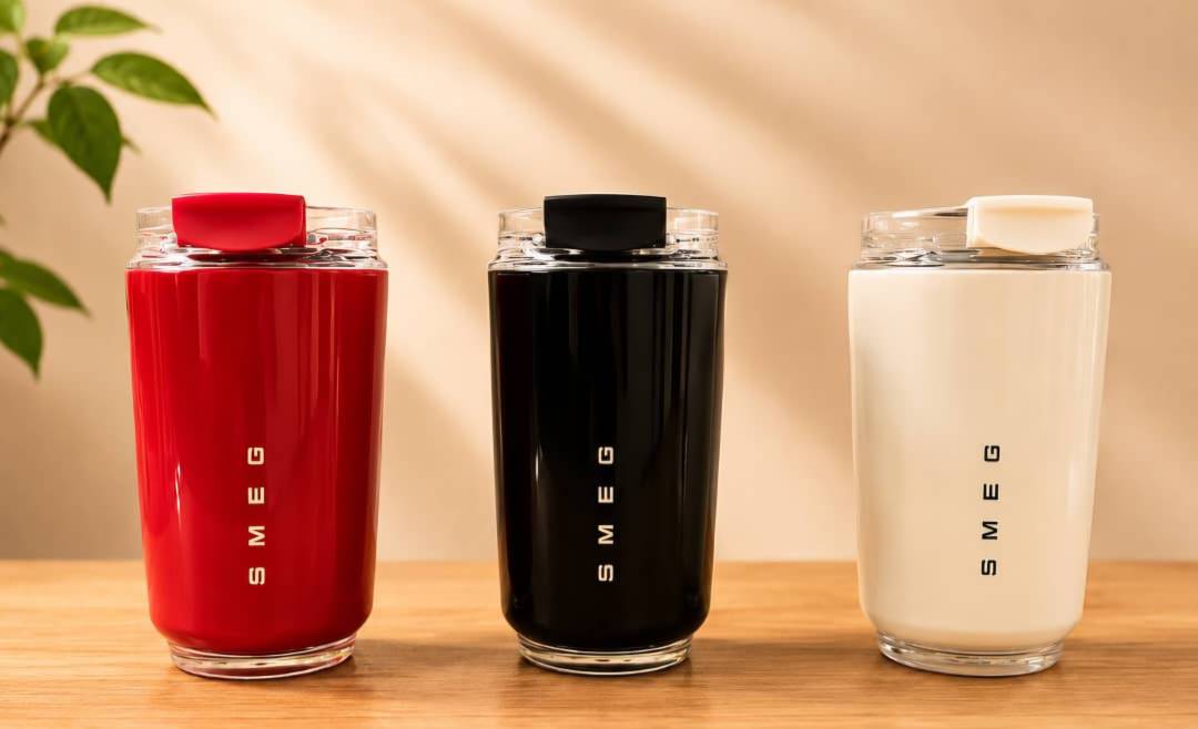 ماگ مسافرتی و تراول ماگ پیرکس SMEG (طرح اسمگ)