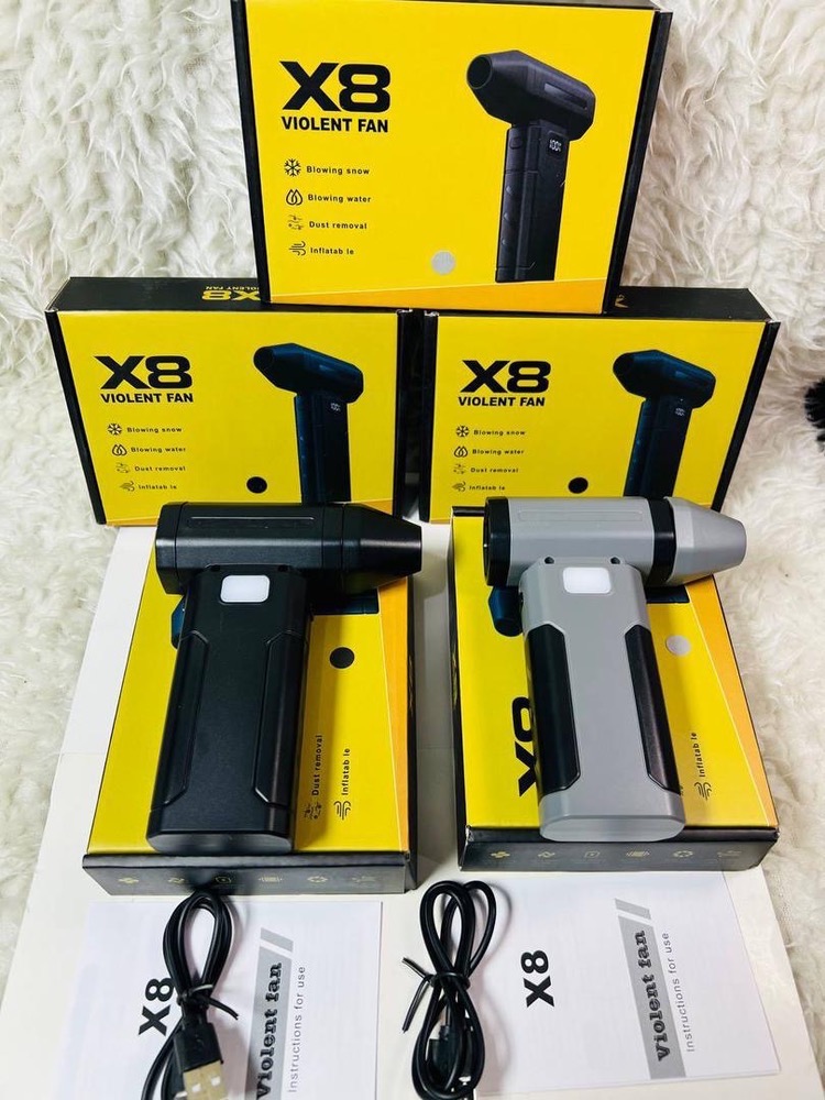 جت فن و دمنده/مکنده شارژی حرفه‌ای مدل X8 (دارای صفحه نمایش دیجیتال)