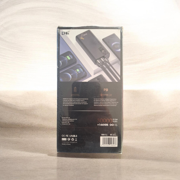 پاوربانک KPG مدل PD-32 ظرفیت 30000mAh با شارژ سریع 22.5W