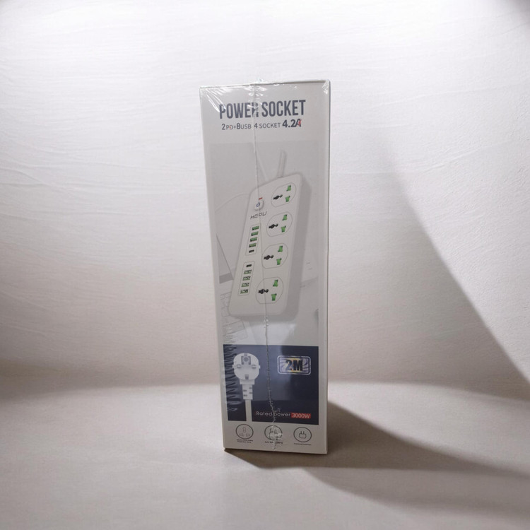 چندراهی برق و هاب شارژر ۱۰ پورت هپو مدل HEPU HP-H05 (توان ۳۰۰۰ وات با خروجی ۴.۲ آمپر)