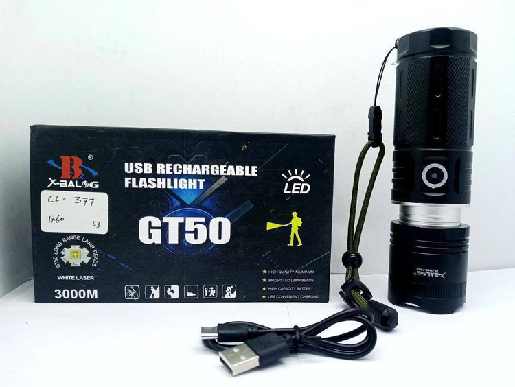 چراغ قوه شارژی پلیسی اسمال سان / ایکس-بالروگ مدل GT50 (لیزر سفید / برد ۳۰۰۰ متر)
