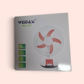 پنکه شارژی رومیزی ویداسی WEIDASI مدل WD-257، سایز ۱۴ اینچ با چراغ LED