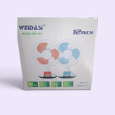 پنکه شارژی و رومیزی ویداسی (WEIDASI) مدل WD-275 سایز ۱۲ اینچ به همراه چراغ LED