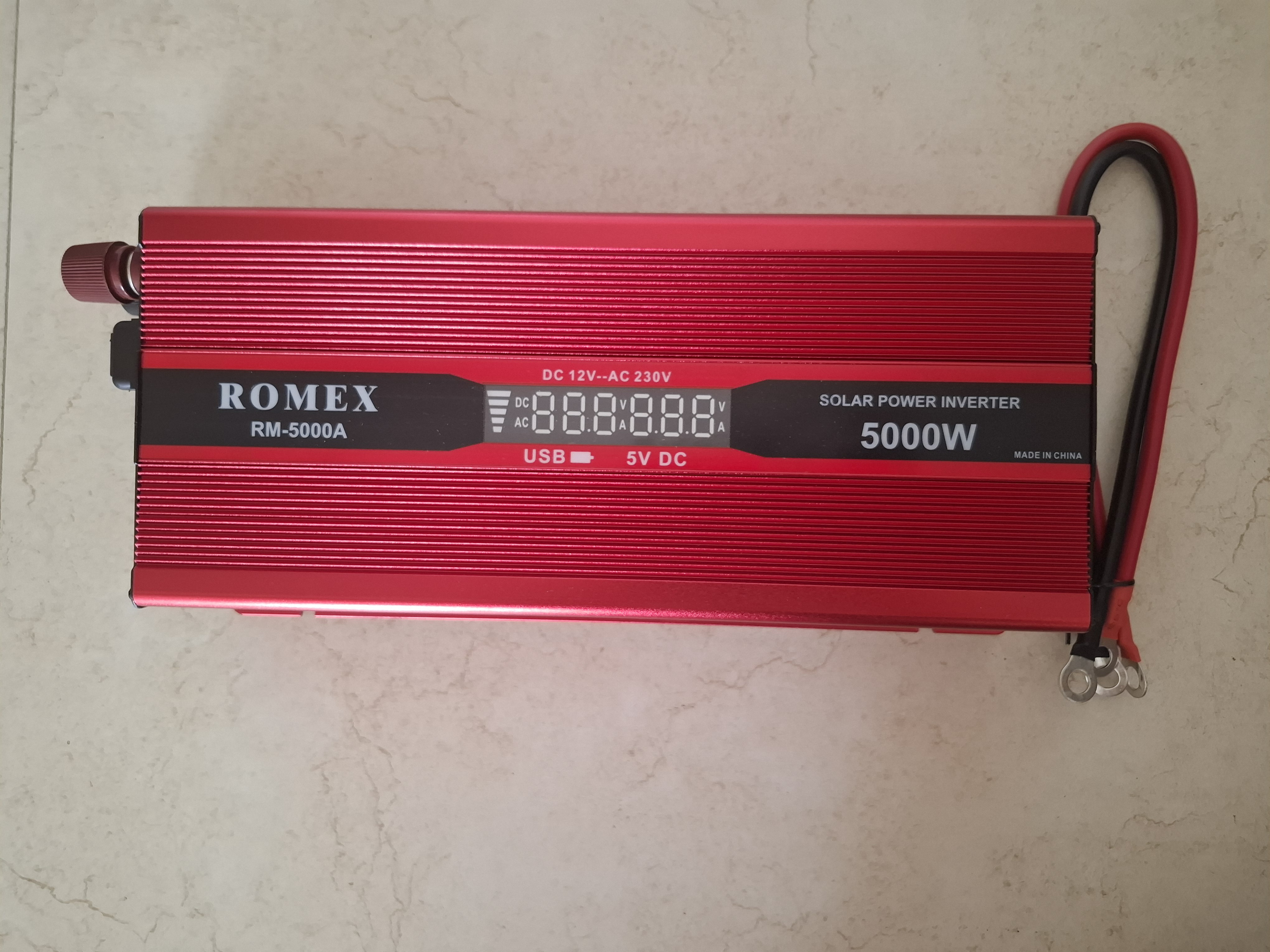 اینورتر و مبدل برق 5000 وات رومکس (ROMEX) مدل RM-5000A - صفحه نمایش دیجیتال با 4 فیوز بیرونی (جنس بسیار باکیفیت)