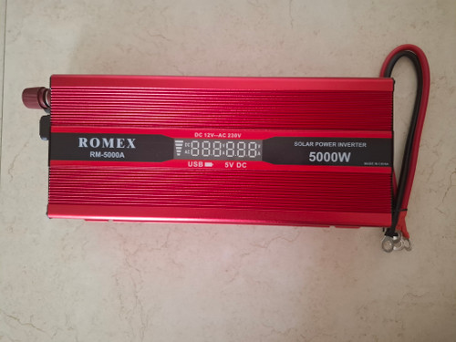 اینورتر و مبدل برق 5000 وات رومکس (ROMEX) مدل RM-5000A - صفحه نمایش دیجیتال با 4 فیوز بیرونی (جنس بسیار باکیفیت)