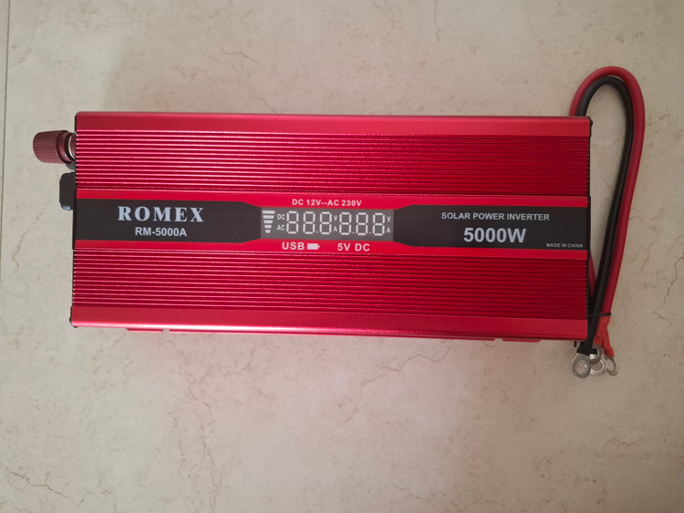 اینورتر و مبدل برق 5000 وات رومکس (ROMEX) مدل RM-5000A - صفحه نمایش دیجیتال با 4 فیوز بیرونی (جنس بسیار باکیفیت)